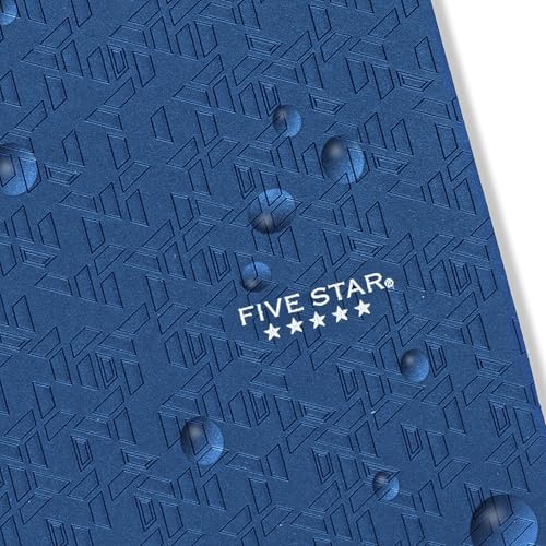 Five Star 2-Pocket Folder,Plastic Folder with Stay-Put Tabs,Fits 3-Ring Binder,Holds 8-1/2" x 11" Paper,Pacific Blue (333420C-ECM),(Pack of 2) - color: Pacific Blue (Pack of 2)
