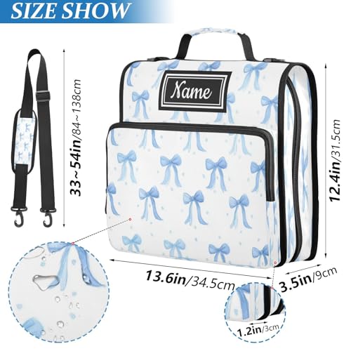 Kcldeci Zipper Binder Organizer 1.5inch 3 ring binder Bag for School and Office Expanding File Folder - color: F25