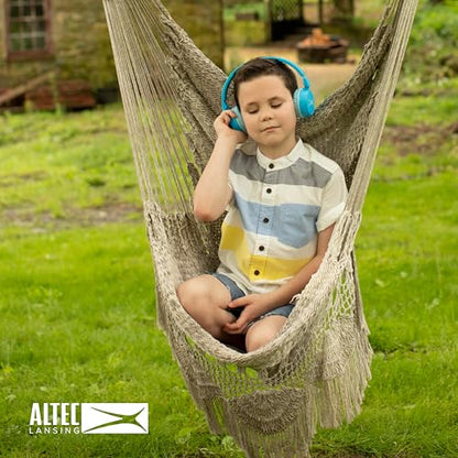 Altec Lansing - Kid Safe 2-in-1 Bluetooth Headphones, Safe Volume Limiting, Foldable Design, Enjoy Audio and Protect Your Child's Hearing (Blue) - color: Blue