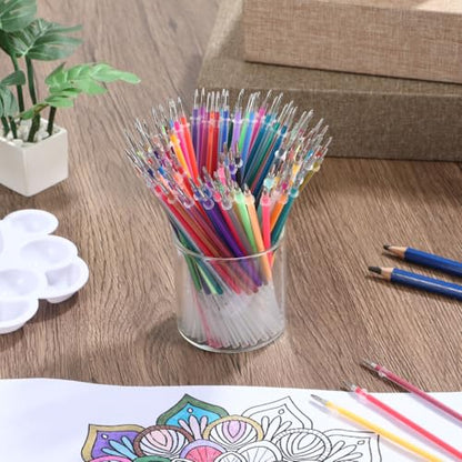 Glitter Pen Refills Signature Gel Ink Pen Refill Replacement for Office and School Use Portable Creative Refills for Smooth Writing