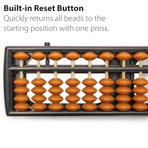 Yellow Mountain Imports Soroban Abacus - 13 Column, 9.7-Inch Professional Japanese Calculator for Mental Math and Montessori Learning - size: 9.7 inch