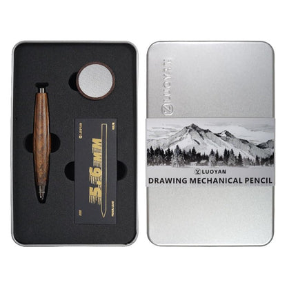 Rosewood Clutch Pencil 5.6mm Lead Holder Gift Set with Sharpener and Box of Leads, Chubby Octagonal Barrel Wooden Sketching & Drawing Pencil for Artists (Rosewood Octagonal Barrel) - style: Rosewood Octagonal Barrel