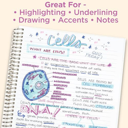 Zebra Pen MILDLINER No Bleed Highlighter, Friendly Colors, Dual Tip, 5-Pack - color: Friendly A