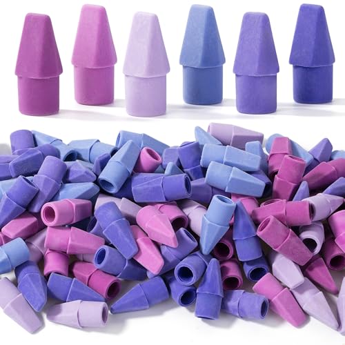 Mr. Pen- Pencil Top Erasers, 120 Pack, 6 Different Purple Shade Colors | Latex-Free & No Smudge Pencil Eraser Tops - color: Purple Shades, size: 120 Pack