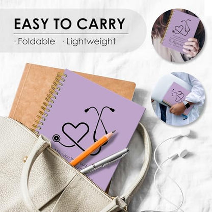 Fewgb Purple Nurse Spiral Notebook Gifts, RN Appreciation Thank You Gifts for Nurses Week Hardcover Lined Notebooks Journal for Office Work, Nursing School Student Future Nurse Notebook A5 5.5x8.3 - color: nurse-purple