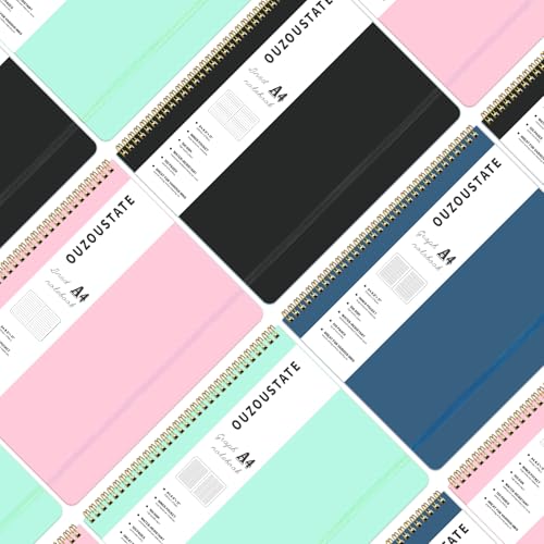 Graph Paper Notebook 8.5" x 11", A4 Mint Green Grid Notebook Journal Hardcover College Ruled Notebook for Work, 120 Pages 100GSM Large Thick Spiral Writing Journal for Women & Men - color: mint, style: Graph