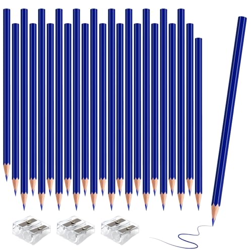 36 Pack Dark Blue Colored Pencils for Kids, Pre-sharpened Art Pencils Back to School Supplies Set, Drawing Sketching Pencils for Students, Teachers, Classroom - color: darkblue