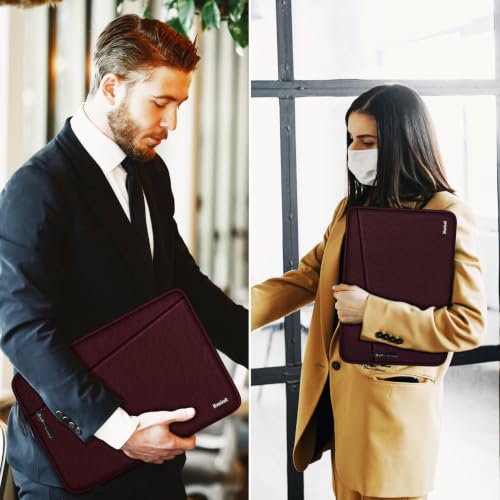 Laptop Case 14 inch, Traveling Water Resistant Laptop Sleeve with Pocket, Shockproof Protective Carrying Notebook Cover Compatible for 14 Inch MacBook Air/Pro, HP, Lenovo, Dell, ASUS, Wine Red - color: Wine Red, size: 14 Inch