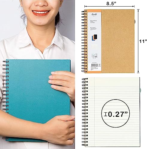 3 Packs Spiral Notebook, Spiral Ruled Journal with Hard Cover, 8.5" x 11", 240 Pages, 100 GSM Paper, Notebooks for Work School Note Taking - size: 8.5x11