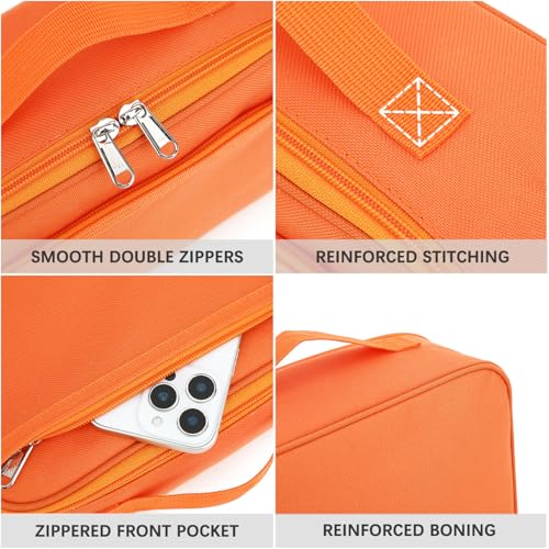FlowFly Kids Lunch box Insulated Soft Bag Mini Cooler Back to School Thermal Meal Tote Kit for Girls, Boys, Orange - color: Orange