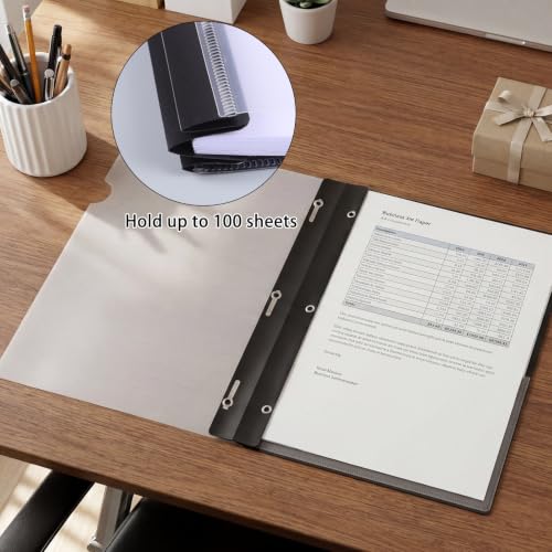 10 Pack Report Covers with 3-Prong Fasteners,Presentation Folders Letter for 8.5x11 Letter Size Paper Clear Front Resume Portfolio Folder for School Homework, Office Reports and Business