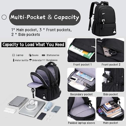 Bansusu Kids Rolling Backpack for Boys School, Classic School Bag Roller Boys Backpack with 6 Wheels, Dark-blue - color: 6 Wheels-dark-blue, style: 6 Wheels
