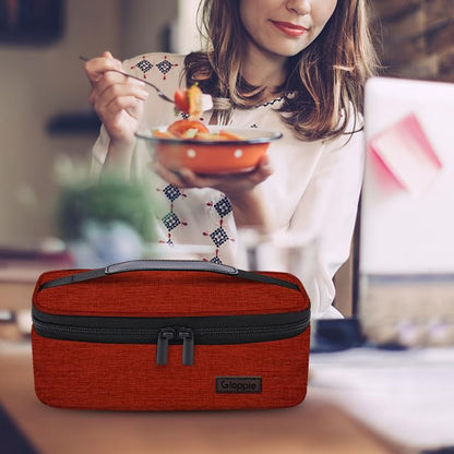 Gloppie Small Lunch Bag Insulated Lunch Box for Women Girls Kids Mini Lunchbox Adult Portable Cooler Bags Reusable Snack Bag Thermal Lunch Boxes, Wine Red - color: Wine Red