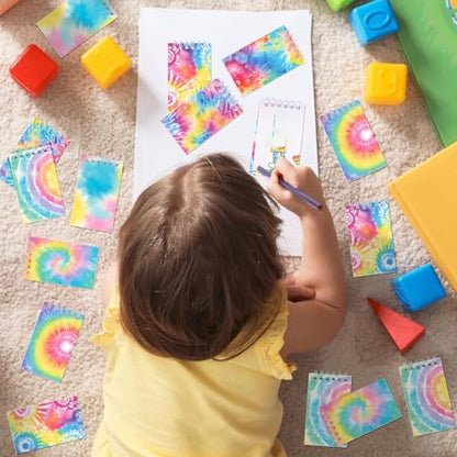 24 PCS Mini Tie Dye Notepads Small Spiral Notebook Mini Notebook Bulk for Party Supplies Multicolor Pocket Notebooks for Tie Dye Birthday Party Art Gift Supplies - style: Tie Dye
