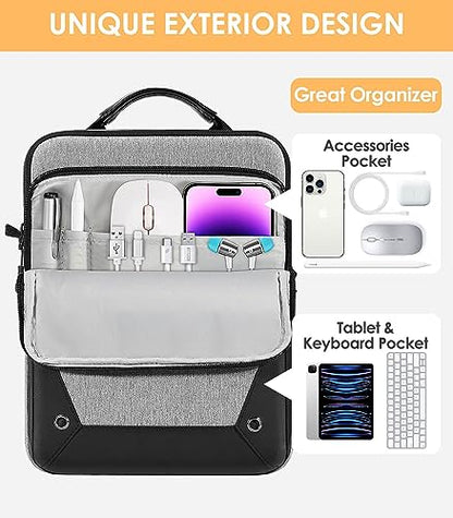MoKo 9-11 Inch Tablet Sleeve Bag 360° Protetive Carrying Case Compatible with iPad 10th 10.9, iPad Air 5/4th 10.9, iPad 9/8th 10.2, iPad Pro 11, Tab S8/S9 11, with Handle and Shoulder Strap, Gray - color: Gray