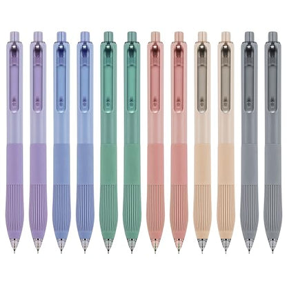Linbsunne Gel Pens Black Ink Pens for Office 0.5mm Fine Point Pens Smooth Writing Retractable Work Pen (12-count) - color: 12-count