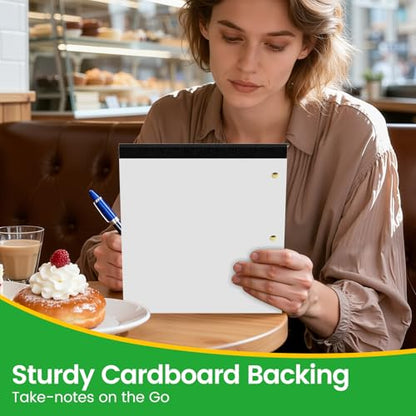 3 Hole Legal Pad 8.5 x 11, 6 Pack Yellow Note Pads, Notebook Paper Wide Ruled, Writing Paper Pads, Notepads with Binder Holes, Lined Paper 8.5x11, Ideal for School, Home, Office, 30 Sheets/Pack - style: 6 Pack-30 Sheets/Pad-Yellow