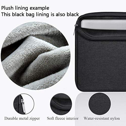 Voova Laptop Sleeve Carrying Case 13 13.6 Inch Compatible with MacBook Air 13 M1/M2/M3/M4, MacBook Pro 13/14, IPad Pro 13, Waterproof Slim Computer Cover Bag, Black - color: Black, size: 12.6-13.6 Inch