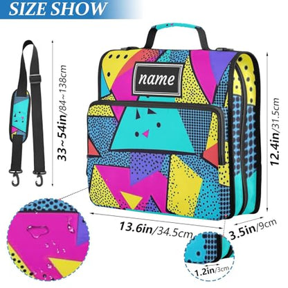 Kcldeci Zipper Binder Organizer 1.5inch 3 ring binder Bag for School and Office Expanding File Folder - color: F10