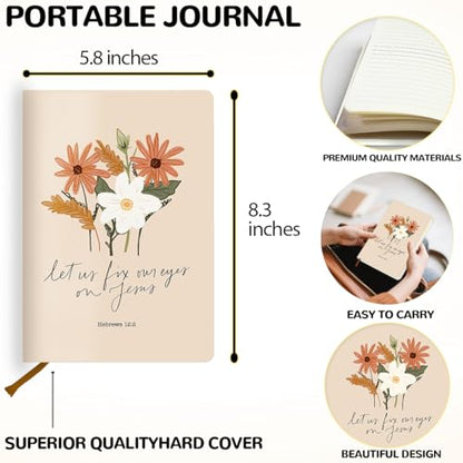 Floral Inspirational Notebooks, Christian Sayings Journal Notebook, Christian Gifts for Women, Journal Notebooks for Note Taking, Bible Journaling Notebook Bible Verse Scripture Prayer Planner - color: Multi 1574