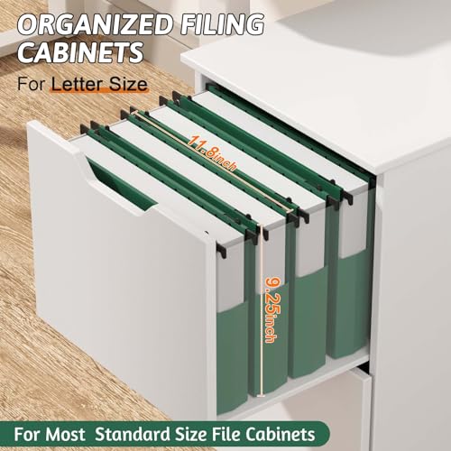 Plastic Hanging File Folders Expandable,12 Pack Heavy Duty Hanging File Folder Letter Size,2 Inch Expansion Extra Capacity Folders,Adjustable Tabs,Green Hanging Folder Designed for Bulky Files - color: Green