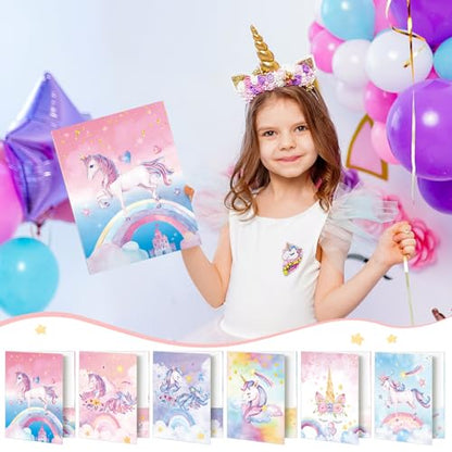Kosiz 12 Pcs 9 x 12 Inch Girl Unicorn 2 Pocket Folders Cute Kawaii Take Home File Bulk Kid Student Homework Paper File Folder for School Classwork Office Home Classroom Teacher Business Party Supply - style: Unicorn