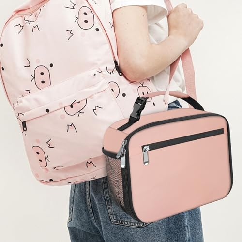 Kids Lunch Box for Boys Girls Lunch Bag Insulated Durable Lunchbox Children Lunch Tote Bag for School Pink - color: Pink