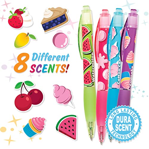 Scentco Glitter Gel Smens (2 Pack) - Gourmet Scented Pens, Colored Glitter Gel Ink, Medium Point, 8 Count - color: Glitter Gel (2 Pack of 8 Count)