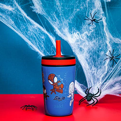Zak Designs Marvel Spider-Man Kelso Toddler Cups For Travel or At Home, 12oz Vacuum Insulated Stainless Steel Sippy Cup With Leak-Proof Design is Perfect For Kids (Spidey and His Amazing Friends) - color: Spiderman