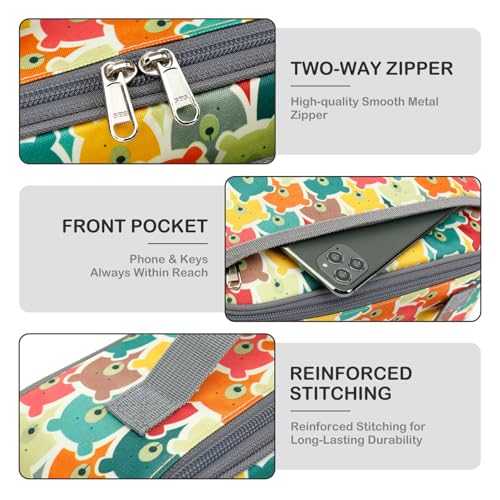 FlowFly Kids Lunch box Insulated Soft Bag Mini Cooler Back to School Thermal Meal Tote Kit for Girls, Boys, Bear - color: Bear