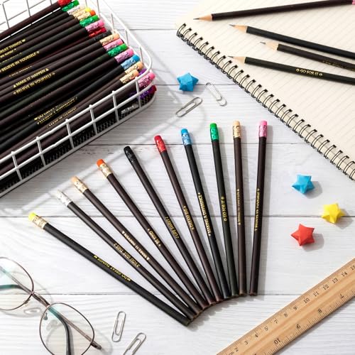 Eersida 80pcs Color Changing Pencil Bulk Back to School Pencils with Eraser Encourage Saying Thermochromic Fun Pencils for Kids Students Classroom First Day of School Gifts (Positive) - style: Positive