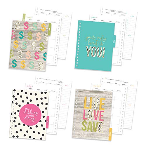 Pukka Pad, Carpe Diem Budget Planner Spiral Bound Notebook with 12 Month Calendar, Dividers, Inserts, and Sticker Sheets – Features Savings Goals & Tracker, Financial Overview, and Bank Information