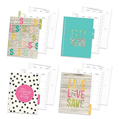Pukka Pad, Carpe Diem Budget Planner Spiral Bound Notebook with 12 Month Calendar, Dividers, Inserts, and Sticker Sheets – Features Savings Goals & Tracker, Financial Overview, and Bank Information