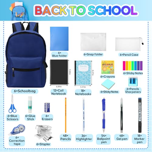 Gilprop 402 Pcs Christmas Gifts Bulk Back to School Supplies, 6 Set Operation Christmas Gift Backpack & Notebooks Pen Folders for 2026 Elementary Middle High Students 4-12 Grades Essential Bundle