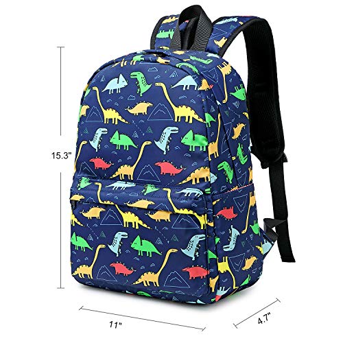 CAMTOP Backpack for Kids, Boys Preschool Backpack with Lunch Box Toddler Kindergarten School Bookbag Set (4-7Years,Dino-Navy Blue, 15/''(L)x11.8/''(H)*5.1/''(W)) - color: Dinosaur Navy Blue