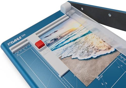 Dahle 534 Professional Guillotine Trimmer, 18" Cut Length, 15 Sheet Capacity, Self-Sharpening, Manual Clamp, German Engineered Paper Cutter | Holds paper, photos and business cards, ideal for creative projects, precise cuts, stable cutting table - size: 1