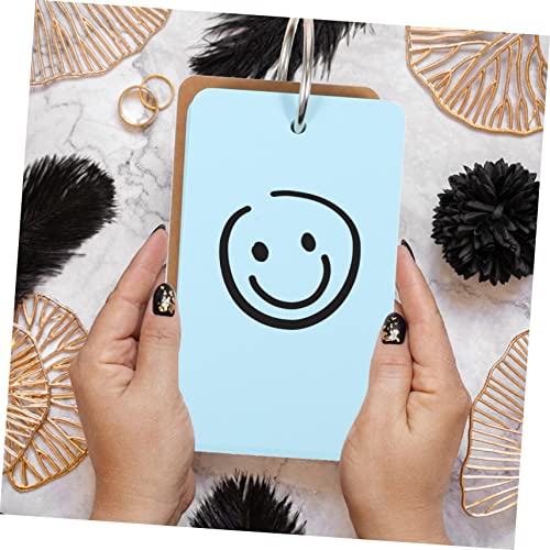 5PCS Blank Flash Cards for DIY Memory and Writing Portable Index Cards Binder Rings Creative Classroom Essentials for Teachers and Students