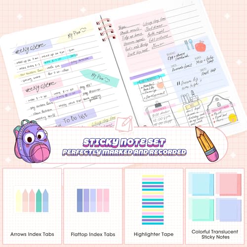 Bible Study Supplies Journaling Kit with Pen Case,12 Pastel Highlighters,5 Black Ink Gel Pens, 6 Mechanical Pencils 0.5 & 0.7mm,Sticky Note Index Tab and So on for bible study - color: Pink