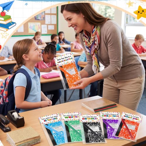 24 Sets Mini Composition Notebook and Ballpoint Pen Bulk Back to School Gifts 3.4 x 4.7'' Small Pocket Notebooks Marble Memo Notepad with Bag for Classroom Reward Student Teacher