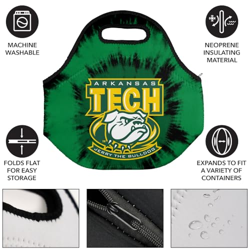 Campus Lab Arkansas Tech University Tie-Dye Soft Neoprene Lunch Bag, School - color: Arkansas Tech University ATU Wonder Boys