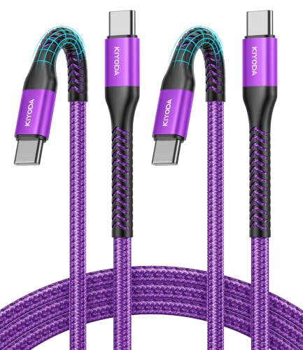 USB C Cable 3A Fast Charging [2Pack 10FT], USB A to USB C Cable for CarPlay, Super Durable USB Type C iPhone Charger USB to USBC Cord for iPhone 17/16/15/Pro Max, Samsung Galaxy S26 and More-Upgraded - color: Purple, size: 6FT, style: USB C to USB C