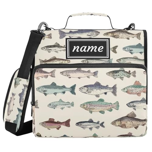 Kcldeci Zipper Binder Organizer 1.5inch 3 ring binder Bag for School and Office Expanding File Folder - color: F24