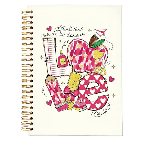 Teacher Spiral Notebooks, Teacher College Ruled Spiral Journal Notebook Gift, Best Teacher Appreciation Gifts for Women, 5.5x8.3 Inch - color: Best