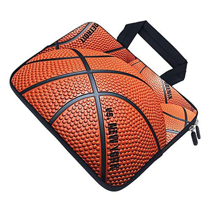 AMARY Laptop Sleeves 11.6" 12" Laptop Handle Bag Neoprene Notebook Carrying Pouch Chromebook Sleeves case (Basketball) - color: Basketball