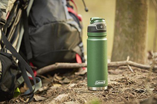 Coleman Autoseal FreeFlow Stainless Steel Water Bottle,Black,24oz,(Pack of 6) - color: Black, size: 24oz (Pack of 6)