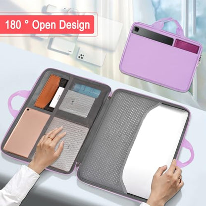 Hseok Laptop Case 13.3-14 inch Sleeve, TSA Computer Handbag Water-Resistant and Shockproof Bag Compatible with MacBook Pro/Neo 14", Mac Air/Pro 13.3" and 13"-14" Notebooks Chromebooks,Purple - color: Purple