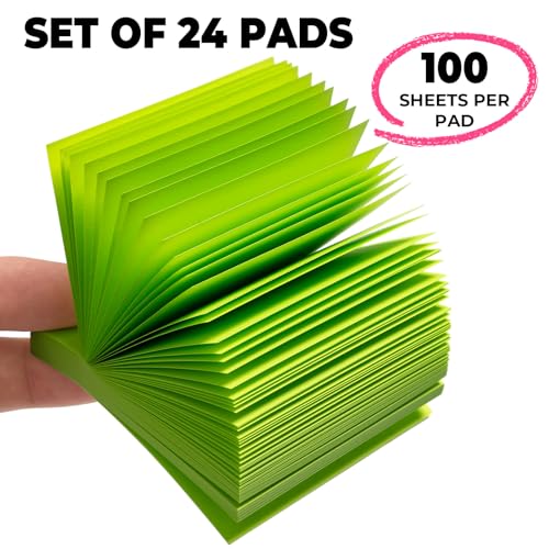 M&G 24 Pads Sticky Notes 3x3 Inch Self Sticky Notes 6 Bright Colors Easy to Stick Office and School Supplies for Home, Desk, and Notebook Use, 100 Sheets/Pad - style: Bright 6 Colors（2400 Sheets）