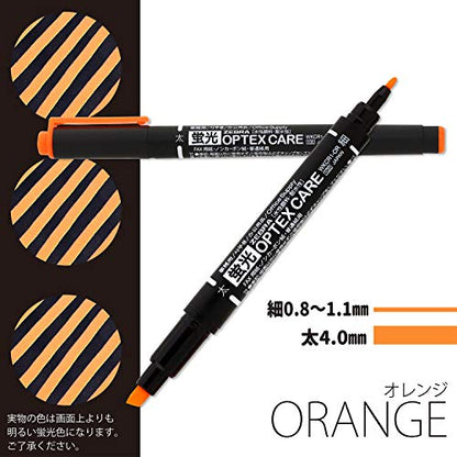 Zebra Highlighter, Optex Care, Orange, 10 Count B-WKCR1-OR - color: Orange 10 Count