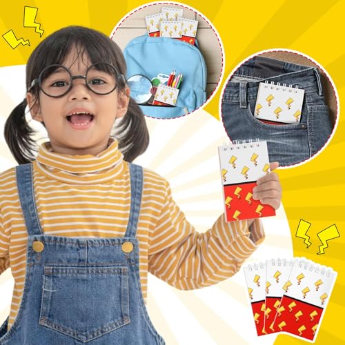 Joottuan 24 Pack Mini Cartoon Notebooks Anime Spiral Pocket Notepads Animation Portable Notebooks for Kids Teacher Classroom Office Birthday Party Favors
