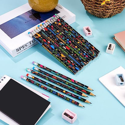 200 Pcs Motivational Pencils Bulk, Fun Inspirational School Pencils for Classroom, Cute Wood Pencils with Encourage Positive Sayings, Back to School Supplies for Kids Student Teacher Classroom Reward - size: 200 Count (Pack of 1)